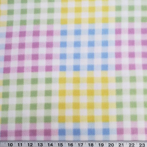 Pastel Gingham Plaid Polar Fleece