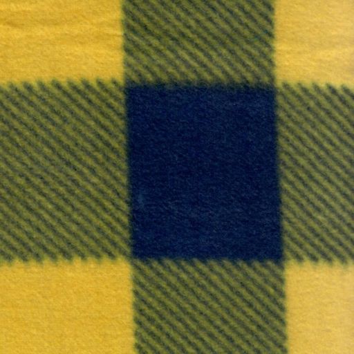 Kara Yellow/Navy Buffalo Plaid Polar Fleece