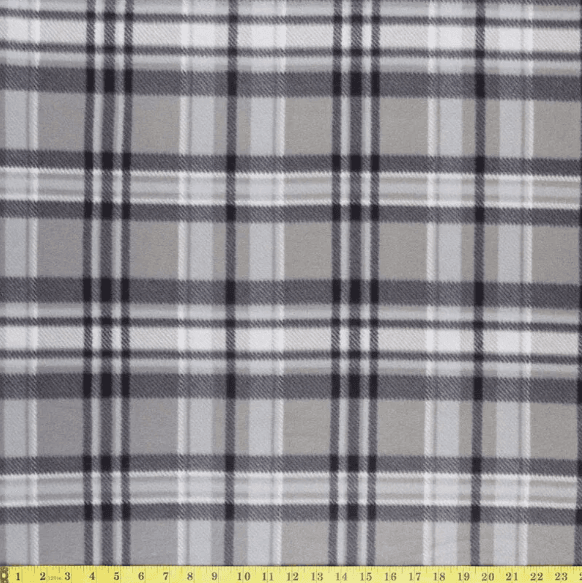 Falko Grey Plaid Polar Fleece