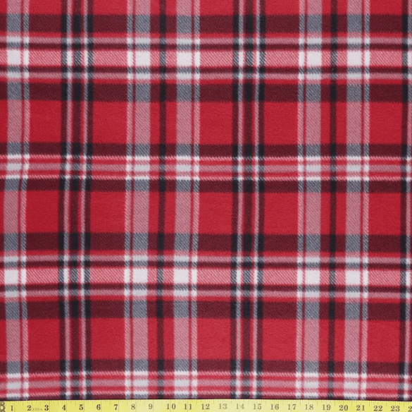 Falko Red Plaid Polar Fleece