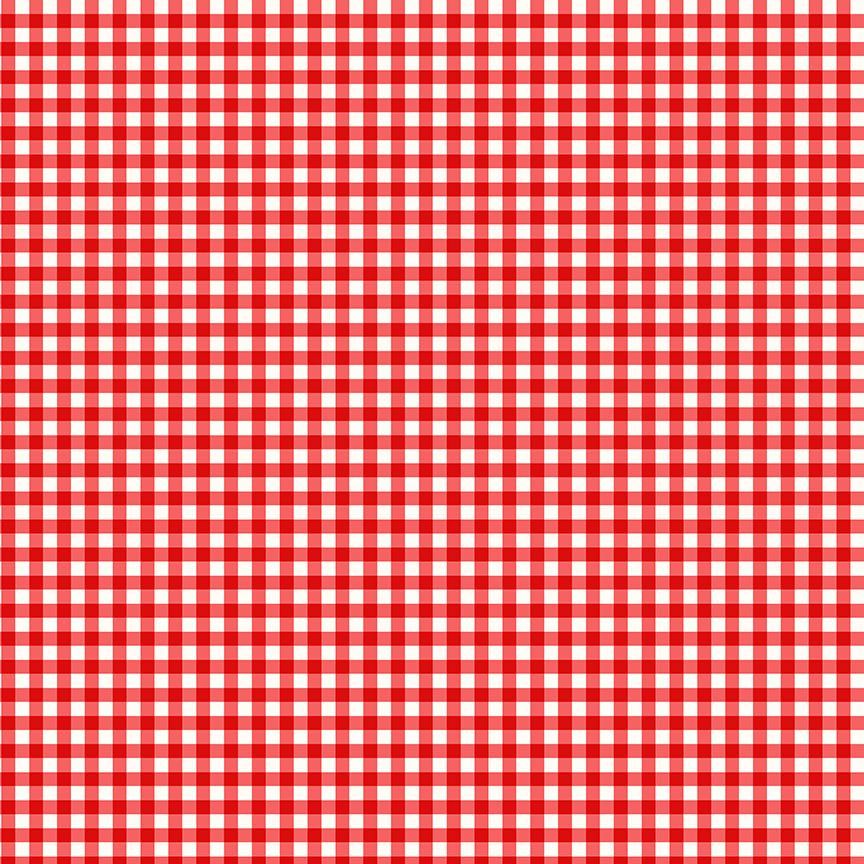 Timeless Treasures Orchard Valley Gingham Check Quilting Cotton Fabric- Red