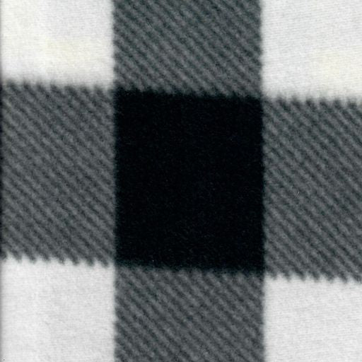 Kara White/Black Checkered Polar Fleece