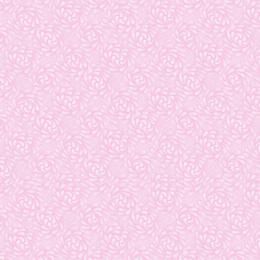 Timeless Treasures Cottage Charm Swirls Reverse Quilting Cotton Fabric- Pink