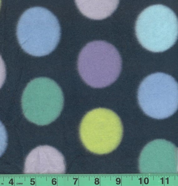 Navy Fun Polka Dot Polar Fleece