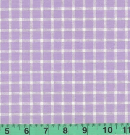 Lavender Plaid Poly Cotton Fabric