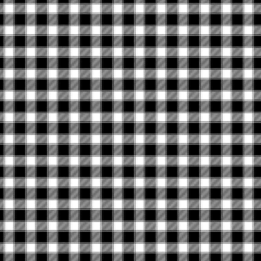 Timeless Treasures Sunflower Collection Small Buffalo Check Quilting Cotton Fabric- Black