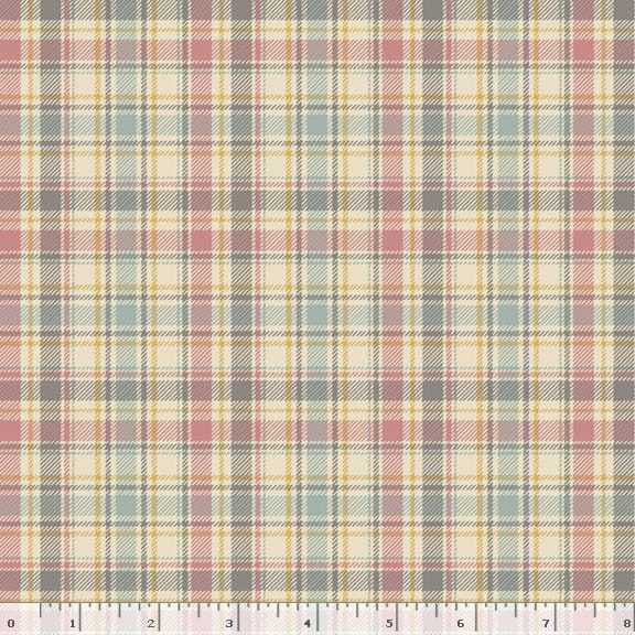 31" Remnant Marcus Fabrics Toolbox Primo Plaids Quilting Cotton Flannel- Multi