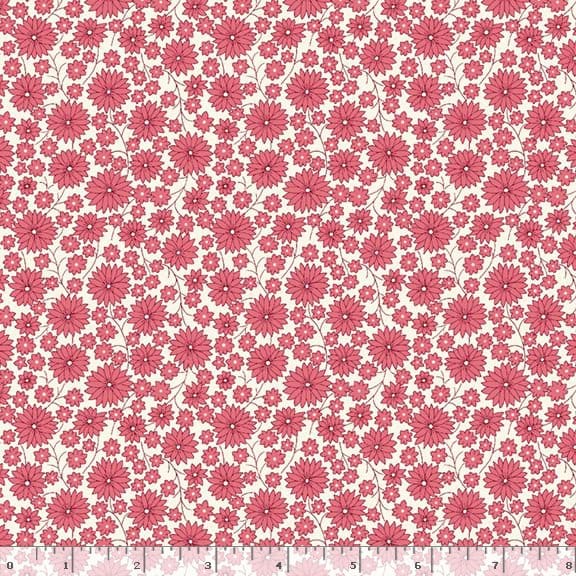 Marcus Fabrics Aunt Grace Goes Scrappy Garden Quilting Cotton Fabric- Pink