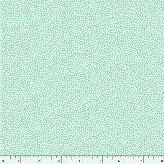 Marcus Fabrics Aunt Grace Goes Scrappy Rice Quilting Cotton Fabric- Aqua