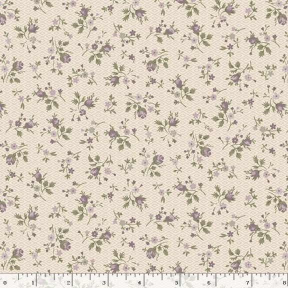 Marcus Fabrics Flower Garden Ditsy Quilting Cotton Fabric- Cream
