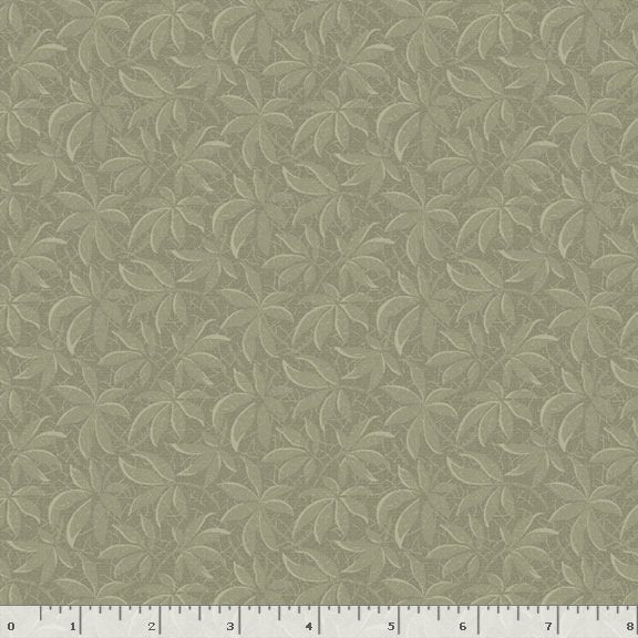 Marcus Fabrics Flower Garden Leaves Quilting Cotton Fabric- Green