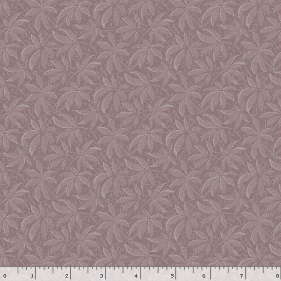 Marcus Fabrics Flower Garden Leaves Quilting Cotton Fabric- Purple
