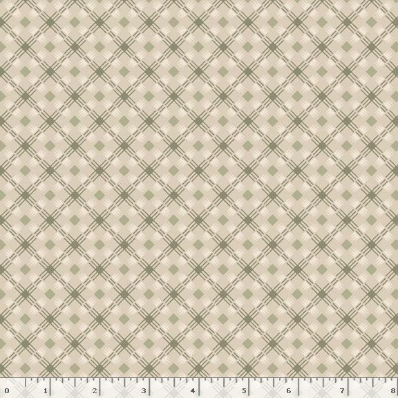 Marcus Fabrics Flower Garden Geo Quilting Cotton Fabric- Sage