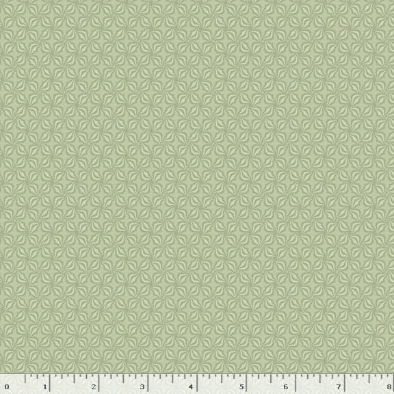 Marcus Fabrics Wild Flowers Geo Quilting Cotton Fabric- Sage