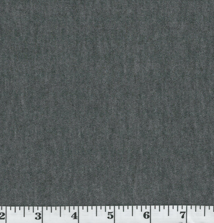 Solid Heather Gray Interlock Knit Fabric