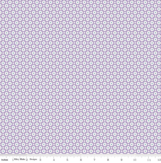 Riley Blake Vibrance Flowers Quilting Cotton Fabric- Lilac