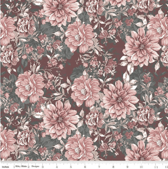 Riley Blake A Walk on the Prairie Main Quilting Cotton Fabric- Marsala