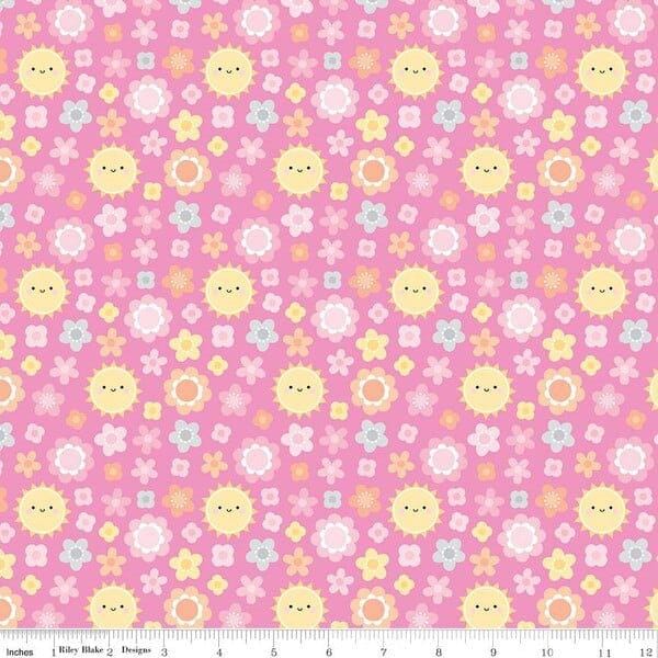 Riley Blake Bundle Of Joy Blossoms Quilting Cotton Fabric- Pink