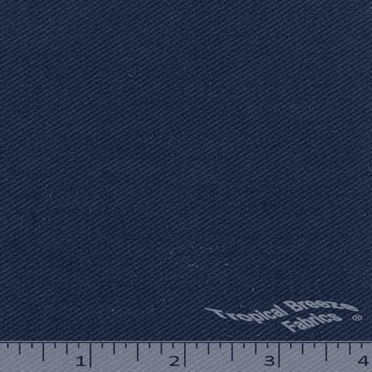 Lightweight Navy Blue Poly Cotton Twill Fabric