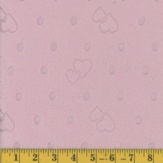 Mauve Heart Dot Fleece Flannel