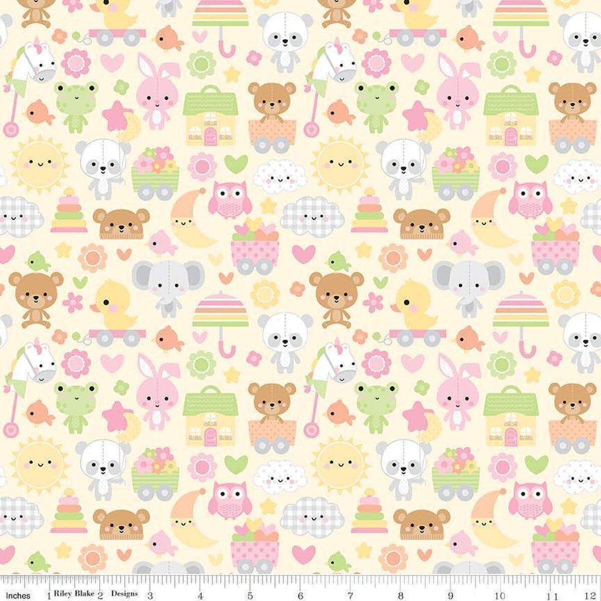 Riley Blake Bundle Of Joy Main Quilting Cotton Fabric- Yellow