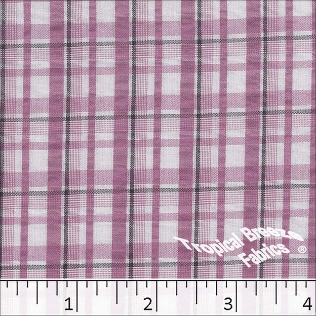 Rose Plaid Seersucker Fabric