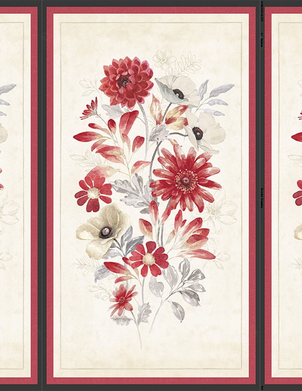 Wilmington Prints Scarlet Dreams Large Panel Quilting Cotton Fabric- Multi