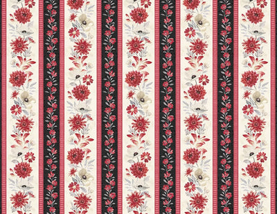 Wilmington Prints Scarlet Dreams Repeating Stripe Quilting Cotton Fabric- Multi