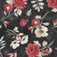 Wilmington Prints Scarlet Dreams Large Floral Toss Quilting Cotton Fabric- Black