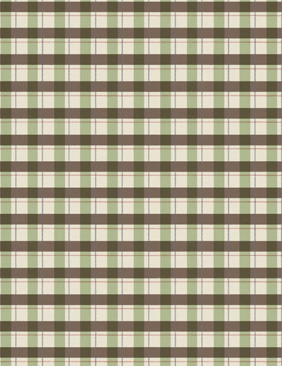 Wilmington Prints Evergreen Escape Plaid Quilting Cotton Fabric- Brown/Green
