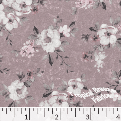 Rose Color Roses Dream Crepe Stretch Polyester Fabric