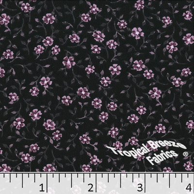 Mauve Small Floral Koshibo Polyester Fabric