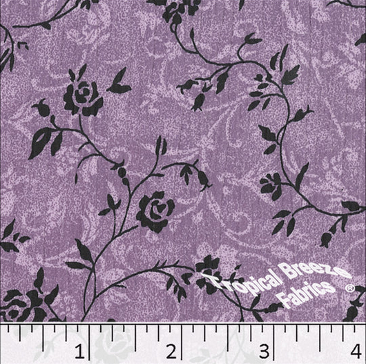 Dusty Lavender Floral Yoryu Polyester Fabric