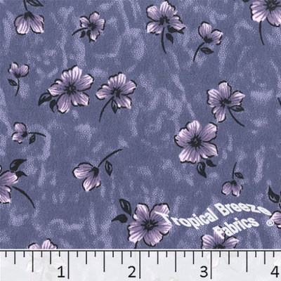 Lavender Floral Koshibo Polyester Fabric