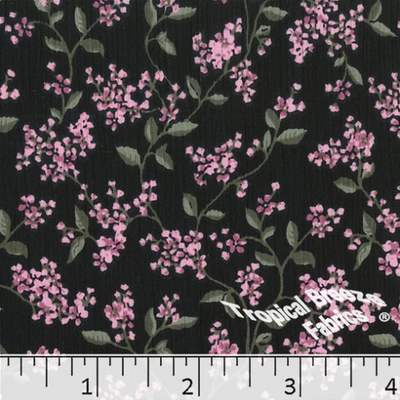 Light Pink Floral Yoryu Polyester Fabric
