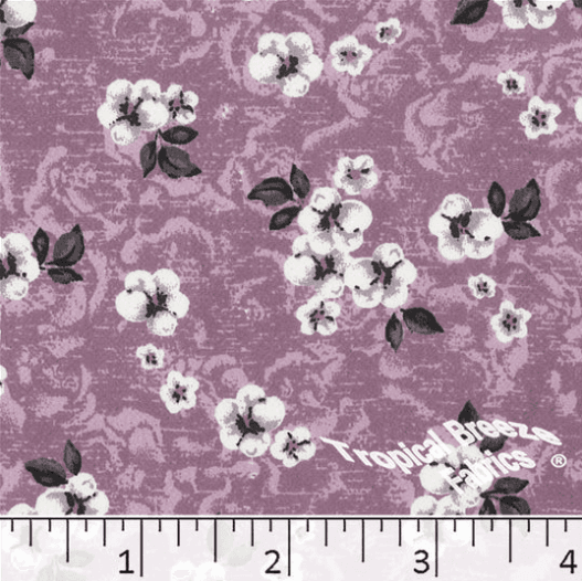 Orchid Floral Koshibo Polyester Fabric