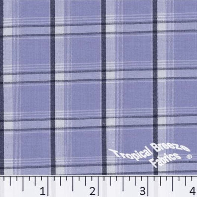 Lavender Plaid Yarn Dyed Poly Cotton Fabric