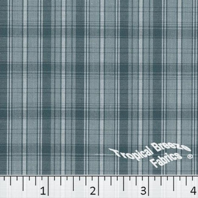 Jade Plaid Yarn Dyed Poly Cotton Fabric