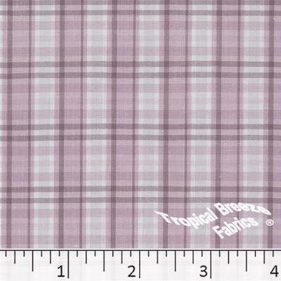 Rose Plaid Yarn Dyed Poly Cotton Fabric