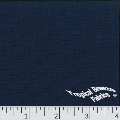 Eva Navy Polyester Fabric with Light Plaid