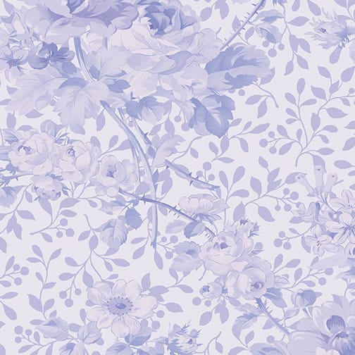 Benartex Rose Garden 108" Quilt Backing- Lavender