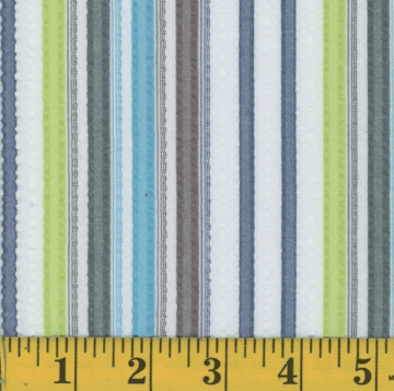 Lime Stripes Seersucker Fabric