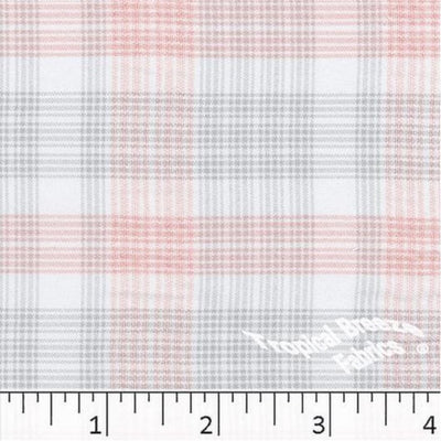 Peach Plaid Polyester/rayon Quick Dry Plaid - 1 Yd 3"