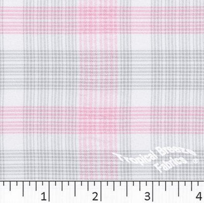 Pink Plaid Polyester/Rayon Quick Dry Plaid