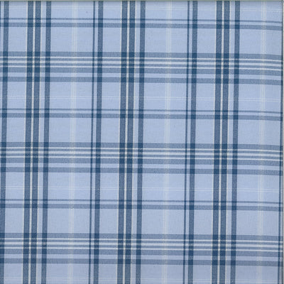 Blue Polyester/Rayon Quick Dry Plaid