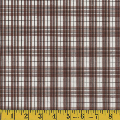 Oxford Rust Plaid Poly Cotton Fabric