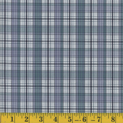 Oxford Seafoam Plaid Poly Cotton Fabric