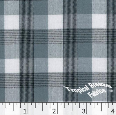 Dark Teal Plaid Yarn Dyed Poly Cotton Fabric