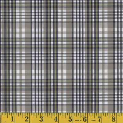 Oxford Olive Plaid Poly Cotton Fabric