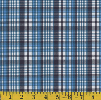 Oxford Dodger Plaid Poly Cotton Fabric